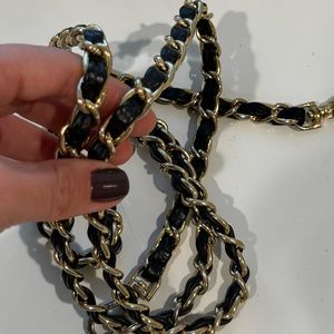 Bandolier detachable, leather woven Crossbody strap